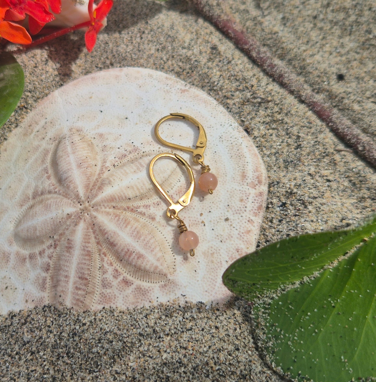 Beijo do Sol - Handmade Sunstone Earrings